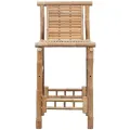 Tabourets de bar lot de 2 bambou