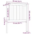 Tête de lit 81x6x101 cm Bois massif de pin