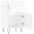 Buffets 2 pcs blanc brillant 40x35x70 cm bois d'ingénierie