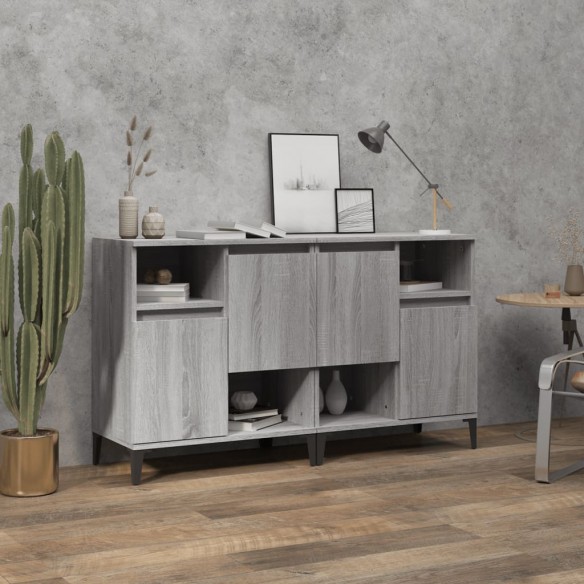 Buffets 2 pcs sonoma gris 60x35x70 cm bois d'ingénierie