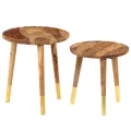 Tables basses 2 pcs Bois solide de Sesham