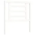 Cadre de lit avec tête de lit blanc 90x200 cm bois massif