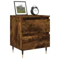 Tables de chevet 2 pcs chêne fumé 40x35x50 cm bois ingénierie