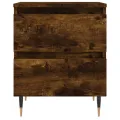 Tables de chevet 2 pcs chêne fumé 40x35x50 cm bois ingénierie