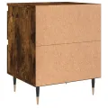 Tables de chevet 2 pcs chêne fumé 40x35x50 cm bois ingénierie