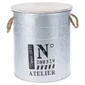 H&S Collection Ensemble de boîtes de rangement avec corde 3 pcs Zinc