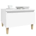 Table d'appoint Blanc 50x46x35 cm Bois d'ingénierie