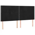 cadre de lit et matelas Noir 200x200 cm Velours