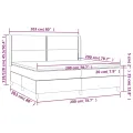 cadre de lit et matelas Noir 200x200 cm Velours