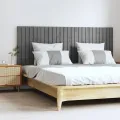 Tête de lit murale Gris 166x3x60 cm Bois massif de pin