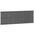 Tête de lit murale Gris 166x3x60 cm Bois massif de pin