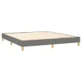 cadre de lit avec matelas Gris foncé 180x200cm Tissu