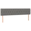 cadre de lit avec matelas Gris foncé 180x200cm Tissu