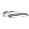 Cadre de lit blanc 135x190 cm double bois massif de pin