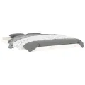 Cadre de lit blanc 135x190 cm double bois massif de pin