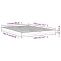 Cadre de lit blanc 140x200 cm bois de pin massif