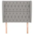 Tête de lit avec oreilles Gris clair 93x23x118/128 cm Tissu