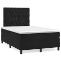 cadre de lit avec matelas Noir 120x200 cm Velours
