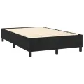 cadre de lit avec matelas Noir 120x200 cm Velours