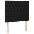 cadre de lit et matelas et LED Noir 120x200 cm Tissu