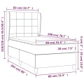 cadre de lit et matelas Noir 80x200 cm Tissu