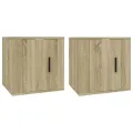 Meubles TV muraux 2 pcs Chêne sonoma 40x34,5x40 cm