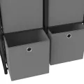 Étagère d'affichage 6 cubes et boîtes Noir 103x30x72,5 cm Tissu