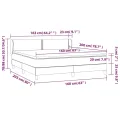 cadre de lit et matelas Noir 160x200 cm Velours