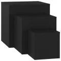 Tables d'appoint 3 pcs Noir Aggloméré