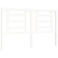 Cadre de lit avec tête de lit blanc 160x200 cm bois massif