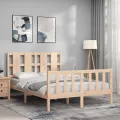 Cadre de lit avec tête de lit 140x190 cm bois massif