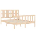 Cadre de lit avec tête de lit 140x190 cm bois massif