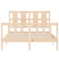 Cadre de lit avec tête de lit 140x190 cm bois massif