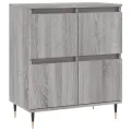 Buffets 2 pcs sonoma gris bois d'ingénierie
