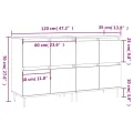 Buffets 2 pcs sonoma gris bois d'ingénierie