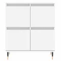 Buffets 2 pcs blanc bois d'ingénierie