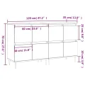 Buffets 2 pcs blanc bois d'ingénierie