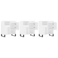 Buffets 3 pcs blanc brillant bois d'ingénierie