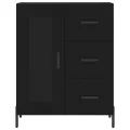 Buffet haut Noir 69,5x34x180 cm Bois d'ingénierie
