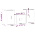 Ensemble de meubles TV 3 pcs Blanc Bois d'ingénierie