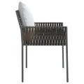 Chaises de jardin et coussins lot de 4 marron 54x61x83 cm rotin