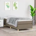 cadre de lit avec matelas Taupe 90x200 cm Tissu