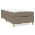 cadre de lit avec matelas Taupe 90x200 cm Tissu