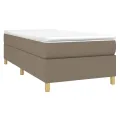 cadre de lit avec matelas Taupe 90x200 cm Tissu