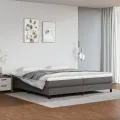 cadre de lit avec matelas Gris 200x200 cm Similicuir