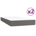 cadre de lit avec matelas Gris 200x200 cm Similicuir
