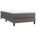 cadre de lit avec matelas Gris 80x200 cm Similicuir
