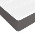 cadre de lit avec matelas Gris 80x200 cm Similicuir