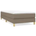 cadre de lit avec matelas Taupe 90x200 cm Tissu