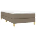 cadre de lit avec matelas Taupe 90x200 cm Tissu